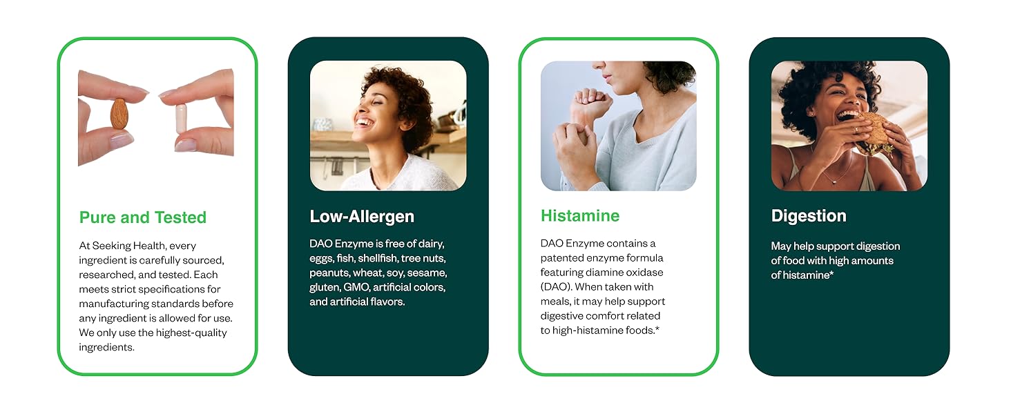 Seeking Health DAO Enzyme - Formerly Histamine Digest, DAO Enzyme Supplement for Histamine Food Intolerance, Supports Digestive Health, Upset Stomach (90 Capsules) 4