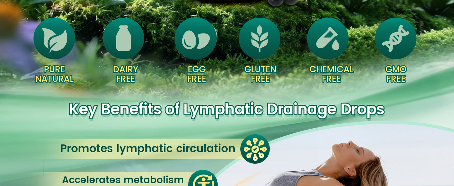 21-in-1 Lymphatic Drainage Drops for Liposomal, 6000mg Immune & Lymph System Support Supplement for Women & Men with Echinacea, Dandelion, Burdock, Bromelain, Calendula, Turmeric & More, 2 FL OZ lymphatic drainage drops lymphatic drainage supplements lymph system support lymphatic drainage