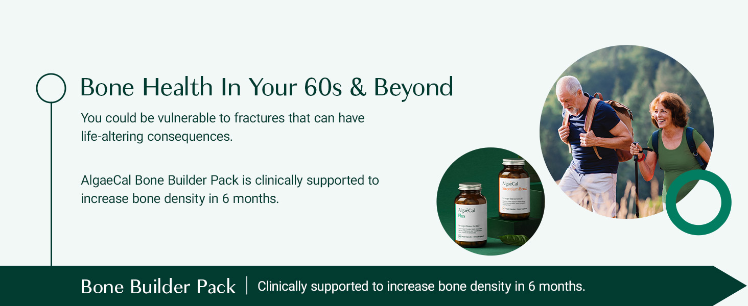 ALGAECAL- Plant Based Calcium Supplement with Vitamin D3 (1000 IU) for Bone Strength, Contains 13 Minerals Supporting Bone Health, Organic Calcium (750 mg) for Women & Men, 90 Veggie Caps, Made in USA Bone Health In Your 60s and Beyond