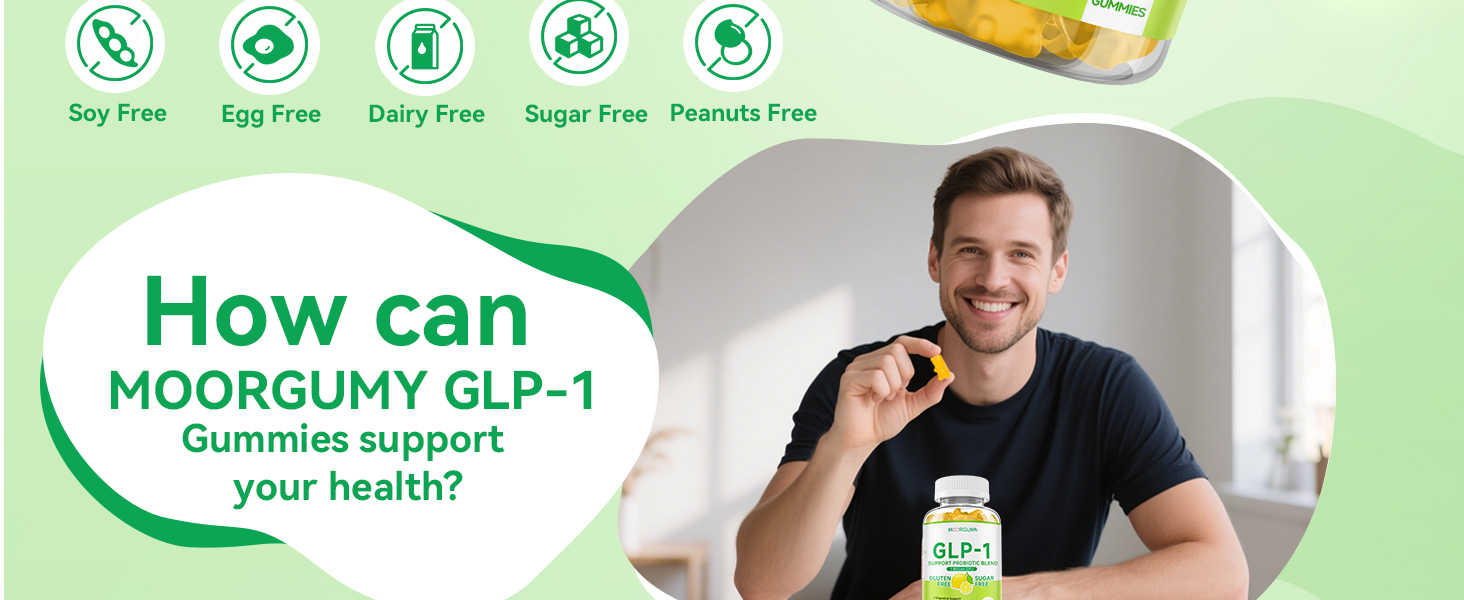 GLP-1 Support Probiotic Blend Gummies 90 Count, with Berberine, Cinnamon, Zinc, Inulin, 1 Billion CFU, 5 Probiotic Strains-1500mg Glp1 Support Blend Supplements, Gut Health, Digestive Wellness, Lemon glp1