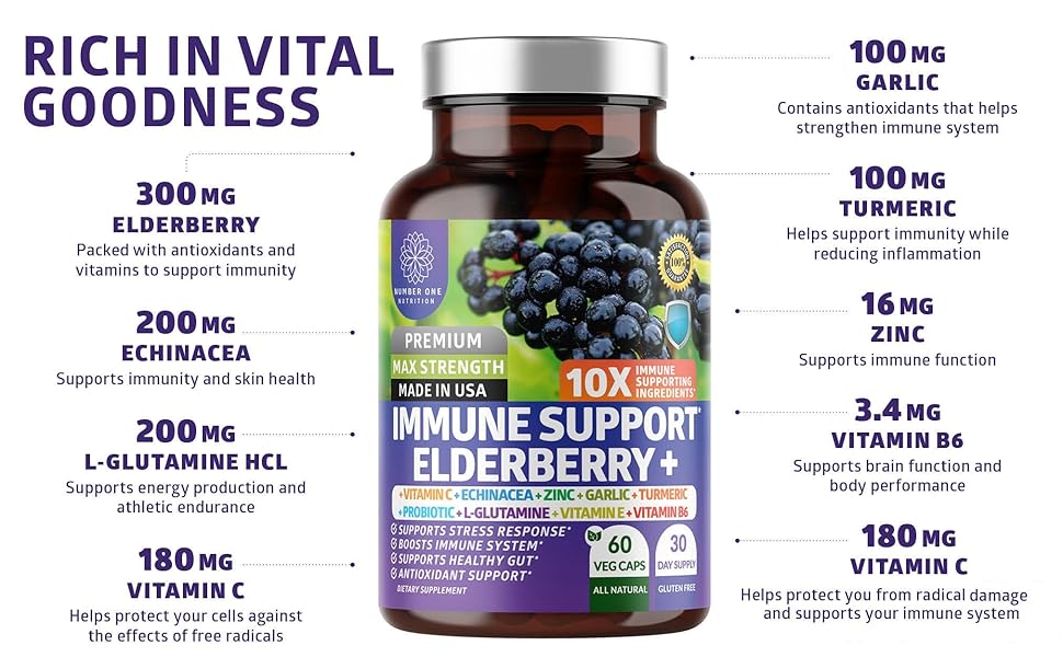 garlic supplement elderberry probiotic