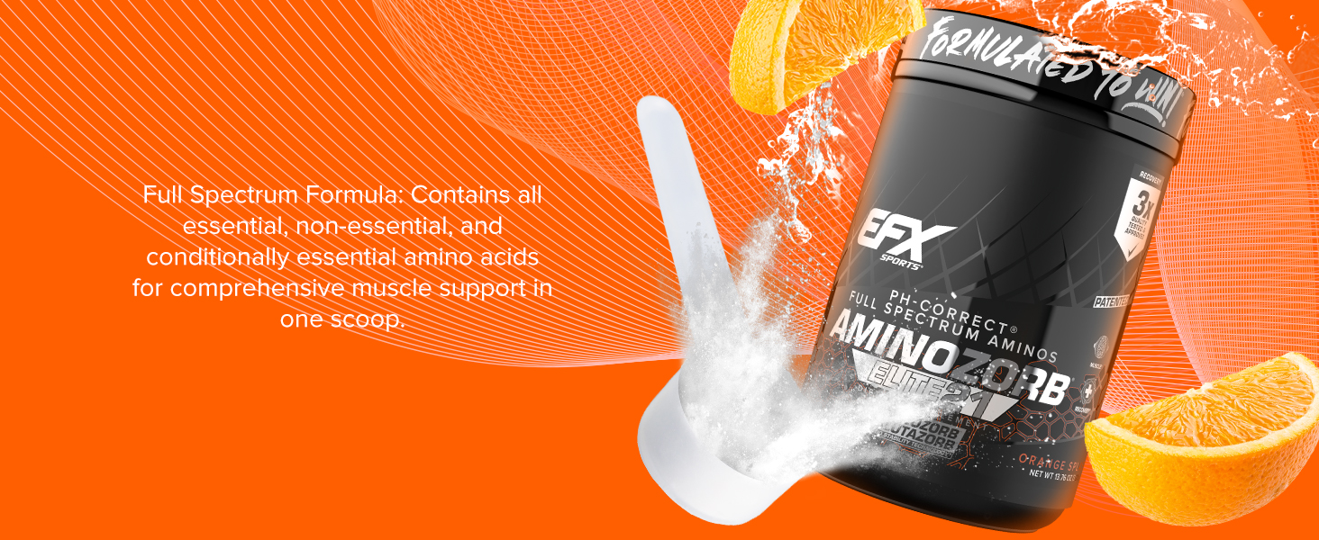 EFX Sports Aminozorb Elite 21 | PH-Correct, Full Spectrum Aminos + Glutamine | Essential & Non Essential Aminos | Zero Sugars | 30 Servings (Pink Bubblegum) Aminozorb