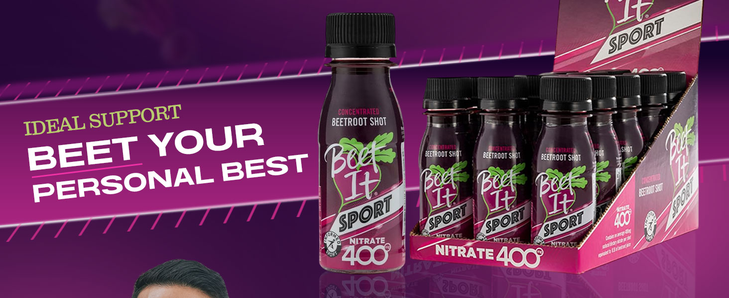 BEET IT Sport Pro-Elite Shot, 15 Shots, 400mg Dietary Beet Nitrates, Non-GMO Certified, Nitric Oxide Booster, High Nitrate Beet Juice for Stamina and Recovery Beet it Sport