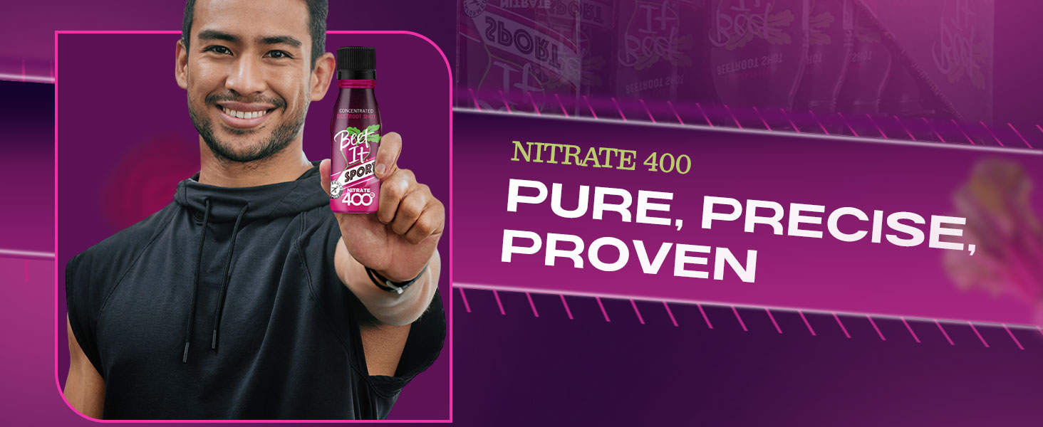 BEET IT Sport Pro-Elite Shot, 15 Shots, 400mg Dietary Beet Nitrates, Non-GMO Certified, Nitric Oxide Booster, High Nitrate Beet Juice for Stamina and Recovery Beet it Sport
