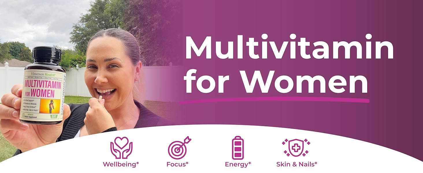 Methylated Multivitamin for Women w/Bioavailable Vitamins, Chelated Minerals, Vitamin D, B12, C, A & Zinc for Energy, Focus and Immune Health – Premium Womens Multivitamins & Multiminerals – 60 Caps multi vitamin womens daily multivitamins multivitamins daily vitamin for women women vitamins