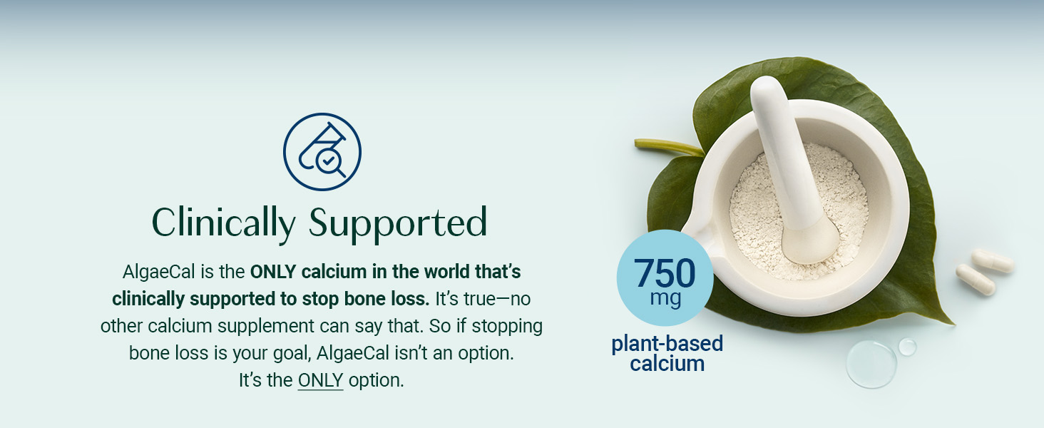ALGAECAL- Plant Based Calcium Supplement with Vitamin D3 (1000 IU) for Bone Strength, Contains 13 Minerals Supporting Bone Health, Organic Calcium (750 mg) for Women & Men, 90 Veggie Caps, Made in USA calcium supplements for women,calcio para los huesos de mujer,algecal,algeacal,algical,algacal,algea