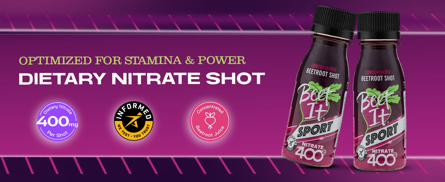 BEET IT Sport Pro-Elite Shot, 15 Shots, 400mg Dietary Beet Nitrates, Non-GMO Certified, Nitric Oxide Booster, High Nitrate Beet Juice for Stamina and Recovery Beet it Sport