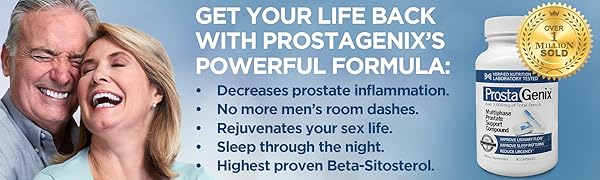 ProstaGenix Multiphase Prostate Supplement -5 Bottles- Featured on Larry King Investigative TV Show - Over 1 Million Sold - End Nighttime Bathroom Trips, Urgency, Frequent Urination. PROSTAGENIX