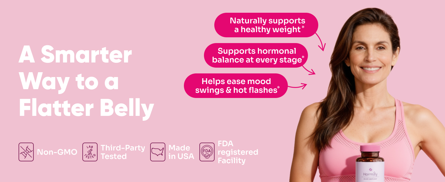 Women's Hormone Balance Supplement - Natural Support for Hormonal Balance, Energy Boost, Mood Swings, Hot Flashes, Menopausal Balance - 60 Capsules Hormify