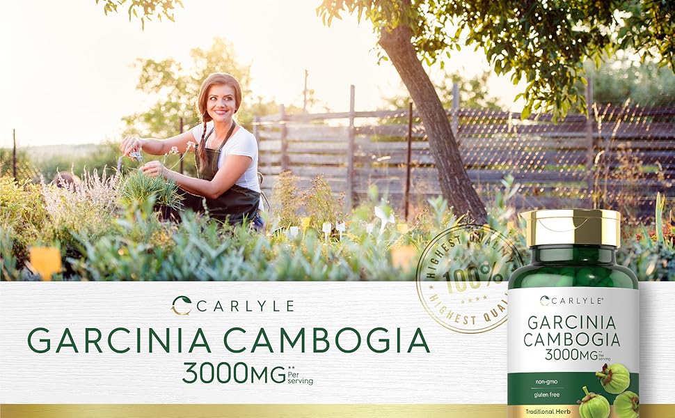 Carlyle Garcinia Cambogia Extract | 180 Capsules | Non-GMO, Gluten Free Supplement Garcinia Cambogia