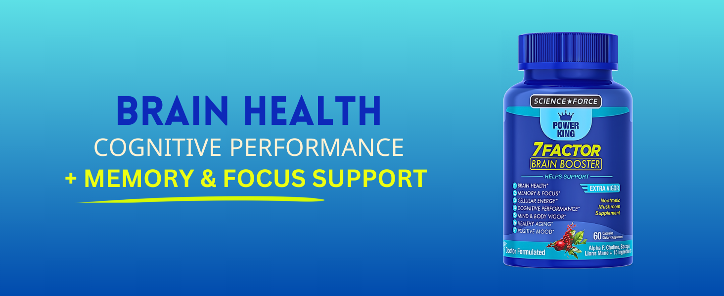 Brain Supplements for Memory & Focus - Nootropic Brain Health - Cognitive Performance, Clarity, Energy, Mental Vigor, Shilajit - Alpha Choline, Lion's Mane, Bacopa, 18 Premium Ingredients BRAIN HEALTH COGNITIVE PERFORMANCE BRAIN BOOSTER MEMORY FOCUS