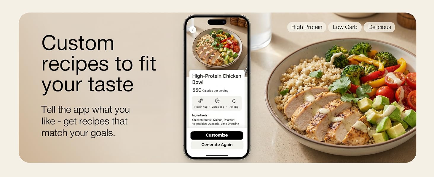 UNALTERED Belly Fat Burner for Men - Natural Weight Loss Pills to Support Reduced Body Fat, Preservation of Lean Muscle Mass, and a Healthy Metabolism - CLA Dietary Supplement - 90 Softgel Capsules UNALTERED App - Feature 2: Custom recipes to fit your taste