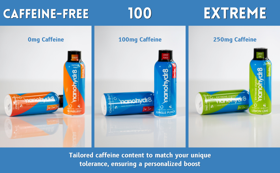 Nanohydr8 Workout Energy Drink with Nanotechnology for Fast Hydration and Electrolyte Recovery, 4 Ounce Shooter, Dragon Fruit Extreme 12 Pack nano different caffeine amounts free 100 extreme