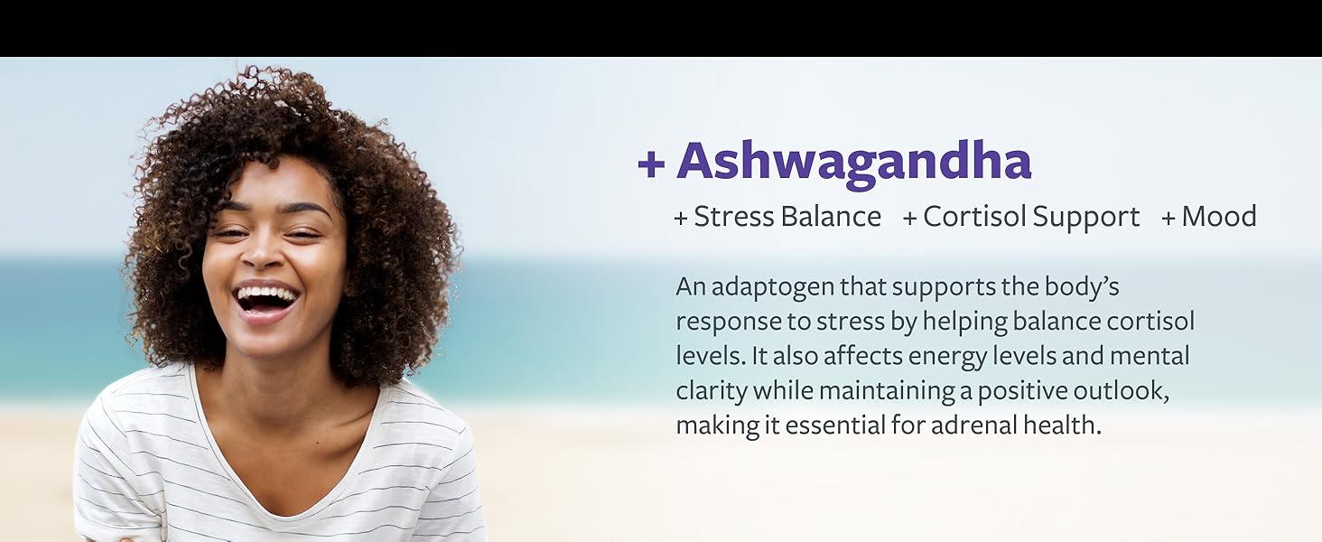 Adrenal System Support & Cortisol Manager (2 Month Supply) Powerful Ashwagandha & L-Tyrosine Fatigue Supplement - Maintain Balanced Cortisol Levels, Health, & Stress Relief - Non-GMO - 60 Capsules ashwagandha capsules