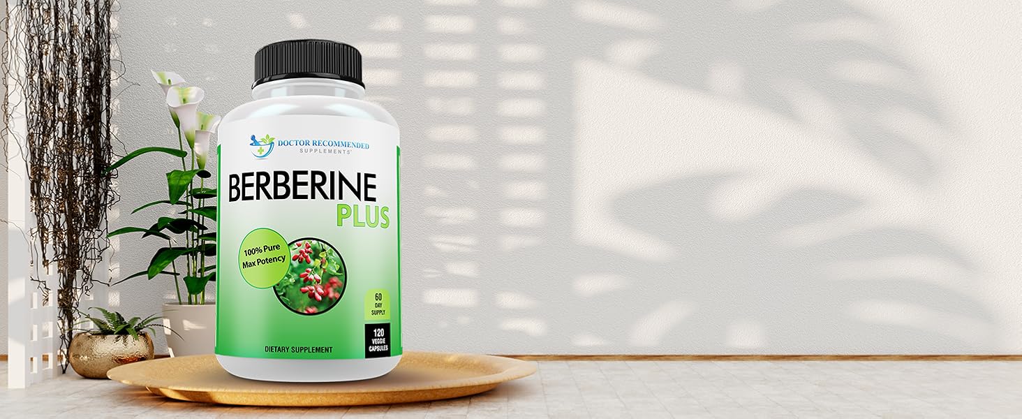 DOCTOR RECOMMENDED SUPPLEMENTS Berberine Plus 1200mg Per Serving - 120 Veggie Capsules with Royal Jelly berberine