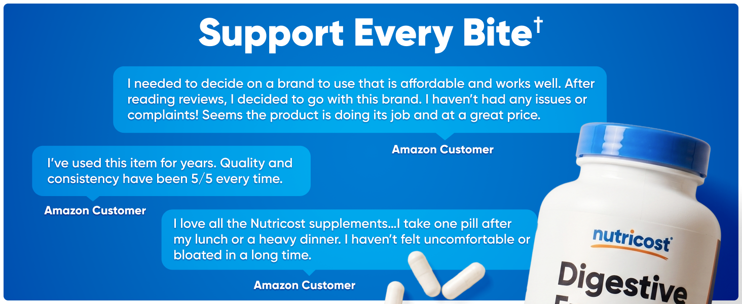 Nutricost Digestive Enzymes 620mg, 120 Capsules - Complete Digestive Enzyme Supplement Digestive Enzyme