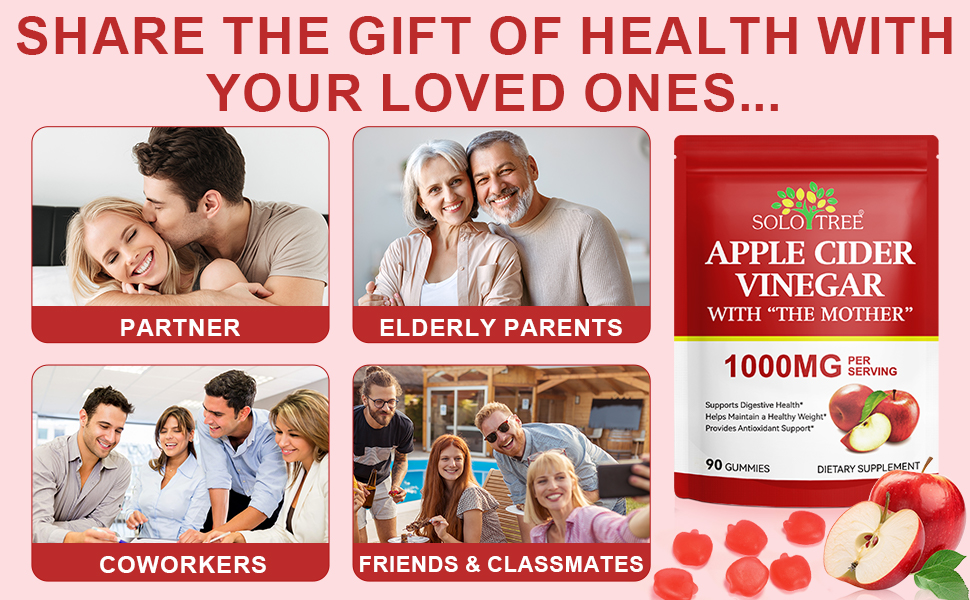 NIFEISHI Apple Cider Vinegar Gummies, (1000mg) Apple Cider Vinegar with Mother, (90Count) ACV Gummies w/Vitamin B6 & B12, Folic Acid, Vegan, Non-GMO, Gluten- & Gelatin-Free apple cider vinegar with mother