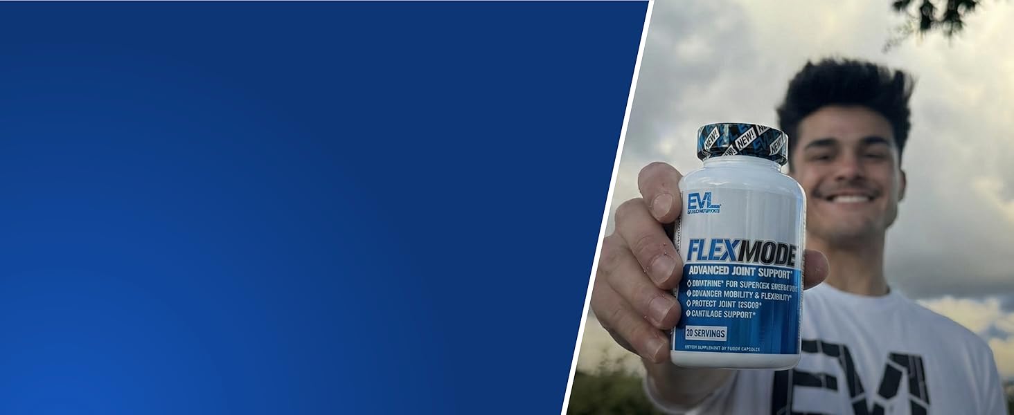 High Absorption Joint Support Supplement - Evlution FLEXMODE Joint Supplement with Advanced Joint Vitamins Including Glucosamine Chondroitin MSM Boswellia and Hyaluronic Acid - 30 Servings Benefits Carousel_1