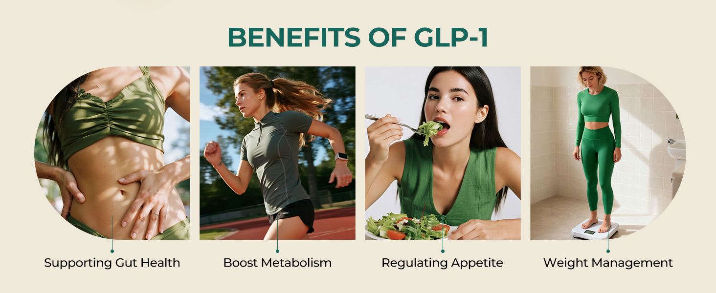 OxyEnergy GLP-1 Supplement Weight Loss Pills for Women & Men, GLP-1 Appetite Suppressant with Akkermansia Probiotic, Metabolism & Gut Health Booster, Vegan, Gluten-Free, Non-GMO, 60 Capsules GLP-1