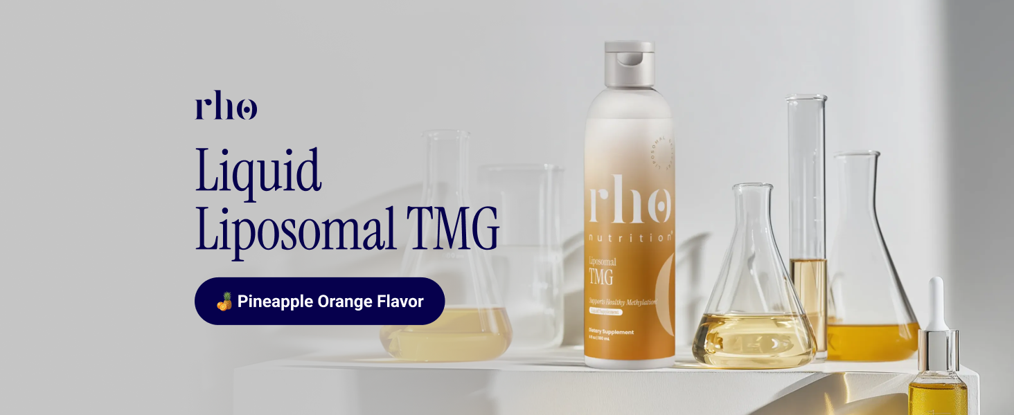 Rho Liposomal TMG liquid trimethylglycine supplement pineapple orange flavor