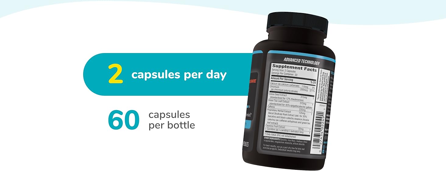 Twinlab Ripped Fuel Extreme - Energy Supplement to Support Weight Management & Muscle Health - 60 Capsules 5A