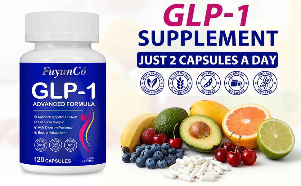 GLP 1 Supplement, 120 Capsules GLP-1 Probiotic for Appetite Regulate & Gut Health, Reduce Hunger & Cravings for Digestive, Promote GLP-1 Production & Support Weight Management, Vegan for Women & Men glp-1