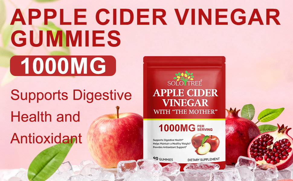 NIFEISHI Apple Cider Vinegar Gummies, (1000mg) Apple Cider Vinegar with Mother, (90Count) ACV Gummies w/Vitamin B6 & B12, Folic Acid, Vegan, Non-GMO, Gluten- & Gelatin-Free apple cider vinegar gummies