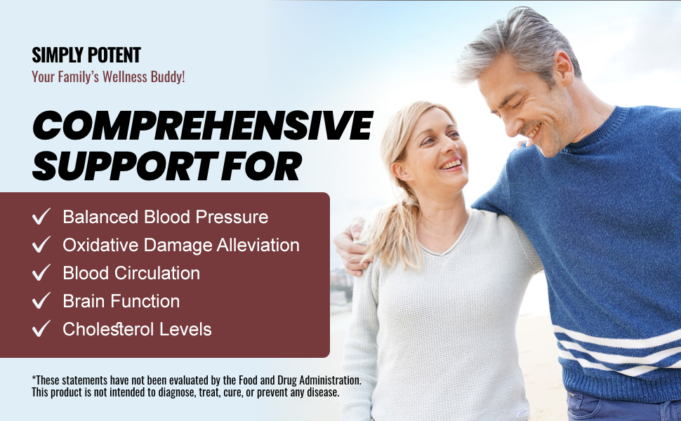Blood Pressure Support Supplements - Healthy Heart, Cholesterol, Cardio, Hypertension, High BP - 13 Vitamins & Herbs - Folic Acid, Vitamins C B6 & B12, Hawthorn Olive Leaf Garlic Hibiscus, 90 Capsule Blood Pressure