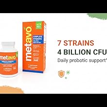 Metavo Complete Synbiotic - GLP-1 Support Pre+Pro+Postbiotics | 60 Veggie Capsules | 7 Strains, 4 Billion CFUs | Gut Health & Microbiome Support 7 Different Strains