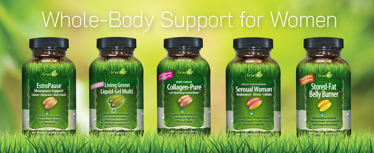 Irwin Naturals Stored-Fat Belly Burner - 72 Liquid Soft-Gels, Pack of 2 - Helps Support The Breakdown of Stored Fat - 48 Total Servings Woman Support