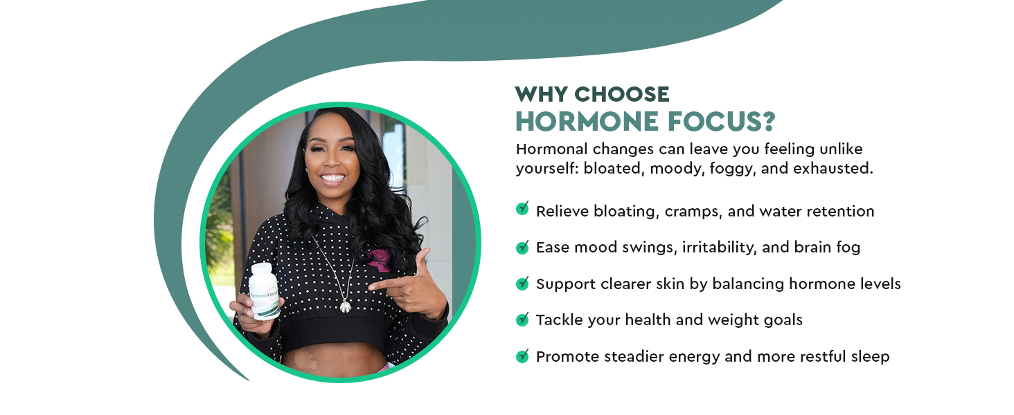 Hormone Focus – Estrogen Balance for Women - DIM Supplement with Diindolylmethane, Calcium D-Glucarate & BioPerine – Supports Hormonal Health, Mood, Energy, Mental Clarity, Clear Skin & Weight DIM supplement with calcium d-glucarate and bioperine for hormone balance and mood